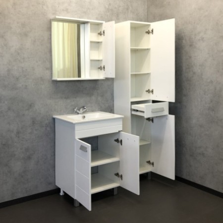 Mirror Comforty Moden M-60 for a bathroom, white matte color-3