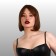 Artificial wig, with a bang, imitation of the skin, 30 cm, brown color