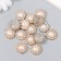 Decor for creativity plastic, rhinestones "Round flower with pearl" set of 15 pcs 1.9x1.9 cm