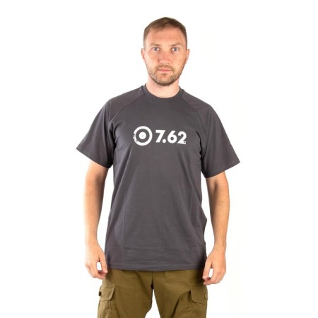 T-shirt 7.62 LOGO, cotton, gray, rr XS