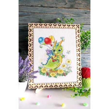 Embroidery set "in the flowering meadow" 18 × 15 cm-1