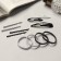 Hair set "Classic" (6 ST-4.5 cm, 8 ptot 6 cm, 2 stut 8.5 cm, 8 elastic bands) black and white
