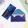Money envelope "Happy Birthday!" glitter, blue background, 8.1x16.4 cm