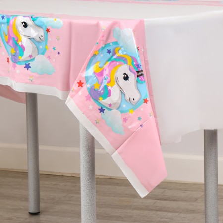 The tablecloth "Unicorn", 108x180 cm, pink color-3