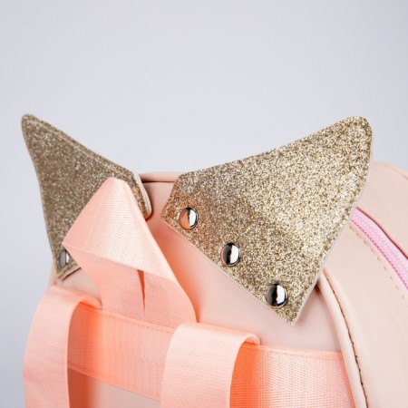 Baby backpack for girls with sparkles "Fox", removable elements, 27x23x10 cm-4