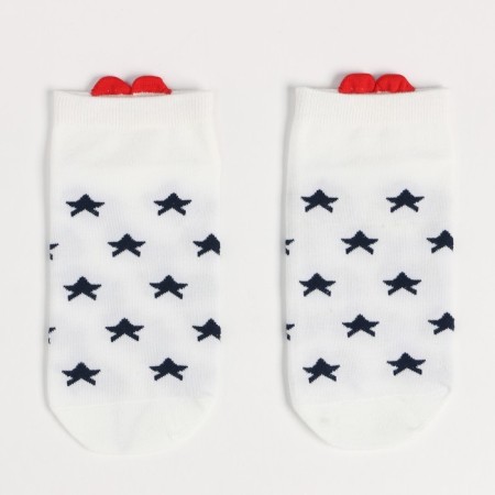 Women's socks, white color/stars, size 36-40-2