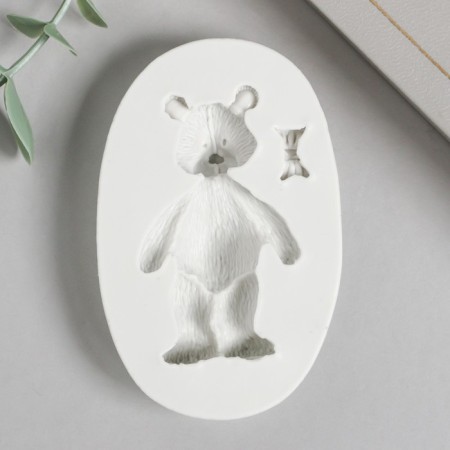 Mold Silicon "Bear and Bow" 1.9x5.8x8 cm