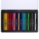 Pencils are whole, in a metal box, 24 colors