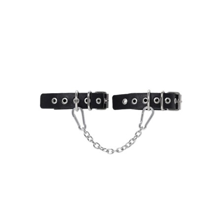 Establishment Pecado BDSM, from one strap with eyelets, genuine leather, black-1