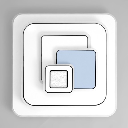 Luer with DPD "Squares" LED 160W Black-white-blue 49x49x10 cm-5