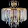 Suspended chandelier Citilux "Inga" CL335163, 48x48x120 cm, 6x60W, E14, brown color