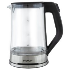 Pioneer KE803G kettles, glass, 1.7 l, 2200 watts, black