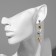 Earrings Metal "Style" Laboe, the color of silver-gold