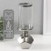 Ceramics candlestick, glass per 1 candle "Eye" d = 7.5 cm silver 10.5x10.5x27 cm