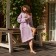 Waffel Women's Huttail Ethetel "BOHO" size 46-48, lilac color, 100% cotton, 290 g/m2