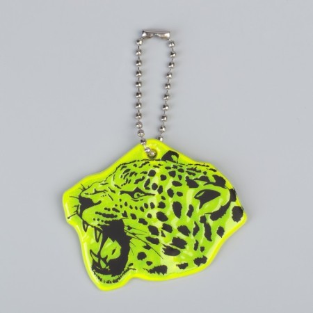 The reflective element "Leopard", bilateral, 5.5 × 4.4 cm, color mix-2