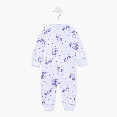 Combineson children, white/purple color, height 74 cm-2