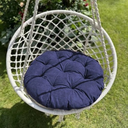 Pillow for swing "Tina", diameter 60 cm, blue color-1