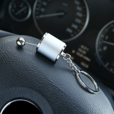 Cartage keychain, gearbox lever, metal, chrome-3