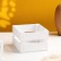 Kashpo wooden rack "love" 13x13x10 cm white