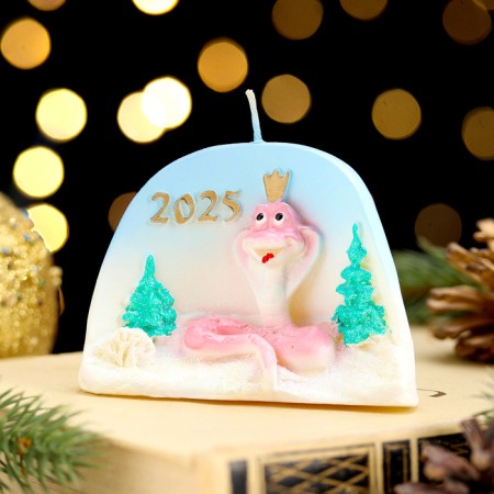 Figure candle "Snake with a blue sky. Symbol of the year 2025."-3