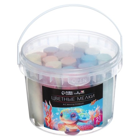 CHIL FROWERS for asphalt 21 pieces, 7 colors "Fantasy", cylinder, Jumbo, Calligrate TOP-1