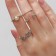 Ring set 5 pieces "perfect fingers" shine, white color in silver
