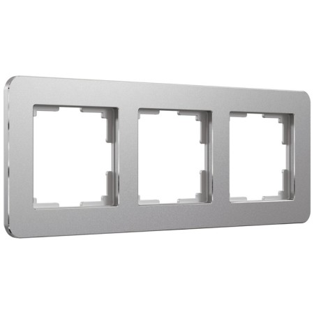 Frame W0032606, 3 sockets Platinum, aluminum