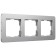 Frame W0032606, 3 sockets Platinum, aluminum