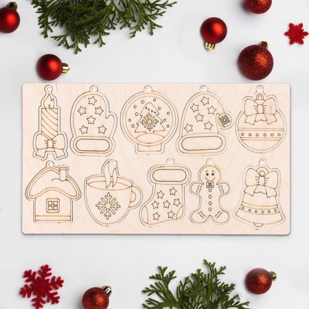New Year. New Year's set 2025 "Christmas" 10 pieces-10
