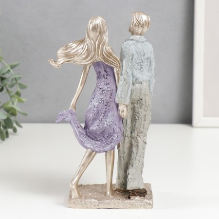 Polystone souvenir "Lovers on a walk" 21x11x6.3 cm-2