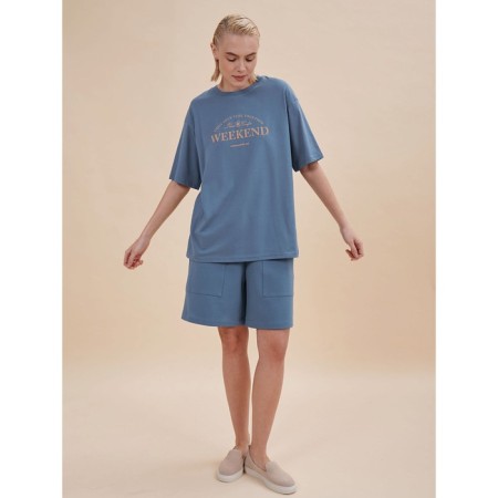 Female T -shirt, size XS, jeans color-5