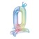 Foil ball 32 “The number 0 with the crown”, gradient, on the stand