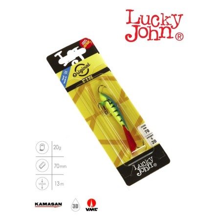 Balancir Lucky John Fin 5 + tee, 7 cm, color 36rt blister-2