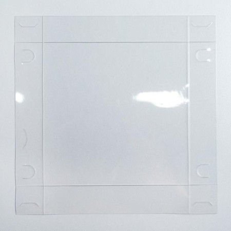 Box for confectionery with PVC cover "Best Wishes", 13 x 13 x 3 cm, new year-3