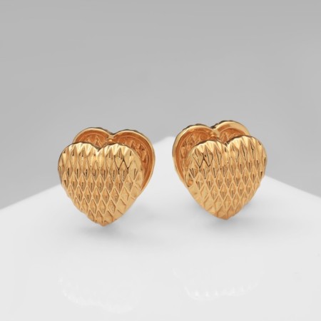 Earrings Metal "Accord" Ornament, Color Gold