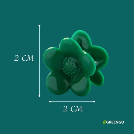 Clips for plants, set 10 pcs "Flower", green-2