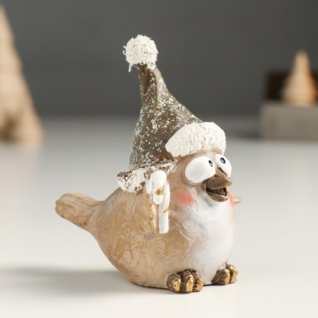 Polystone souvenir "Round chick in a cap-earmella/cap" glory mix 6x6.5x6.5 cm-2