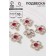 Suspension "Flower" (set 10 pcs.), The color is bright pink in gold