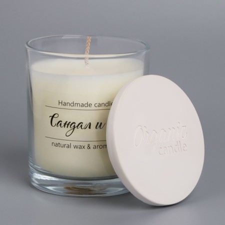 A candle in a glass flavored "sandalwood and shi", 7x7 cm, 27 hours-2