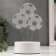 Three goals lamp from the network 9.5x11.5x20 cm Risalux