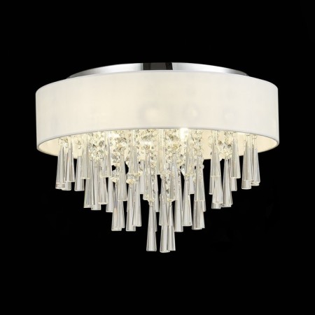 Ceiling lamp G9, 6x5W, 33x45 cm, chrome color, white, transparent-1