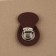 Bag Cauline, sewing, 6 × 4 cm, dark brown/silver color