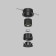 Decorative shutters for the Wise series, 49x49x18 mm, black