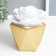 Souvenir Polystone "Golden Rose in a pot" 15x13.5x13.5 cm