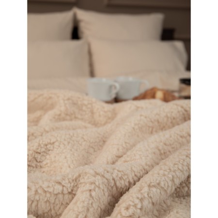Texrepublic blanket, size 150x200 cm, beige color-6