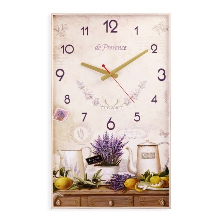 Carty clock is wall-mounted, interior "lavender", 57 x 35 x 4 cm, silent