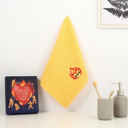 Terry "Fire in the Heart" 35x60 cm, 100% cotton, 350 g/m2