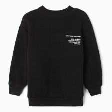 Sweatshirt for a boy, black color, size 116 cm