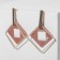Earrings Assorted "Illusion", powder color in gold